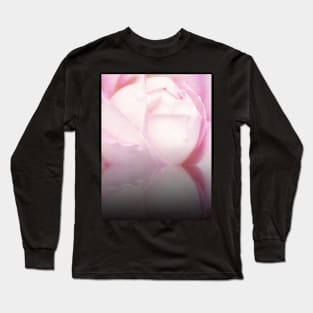 Delicate Pink Rose reflection Long Sleeve T-Shirt